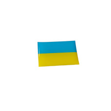 Об'ємна прямокутна наліпка (шильда) Прапор України